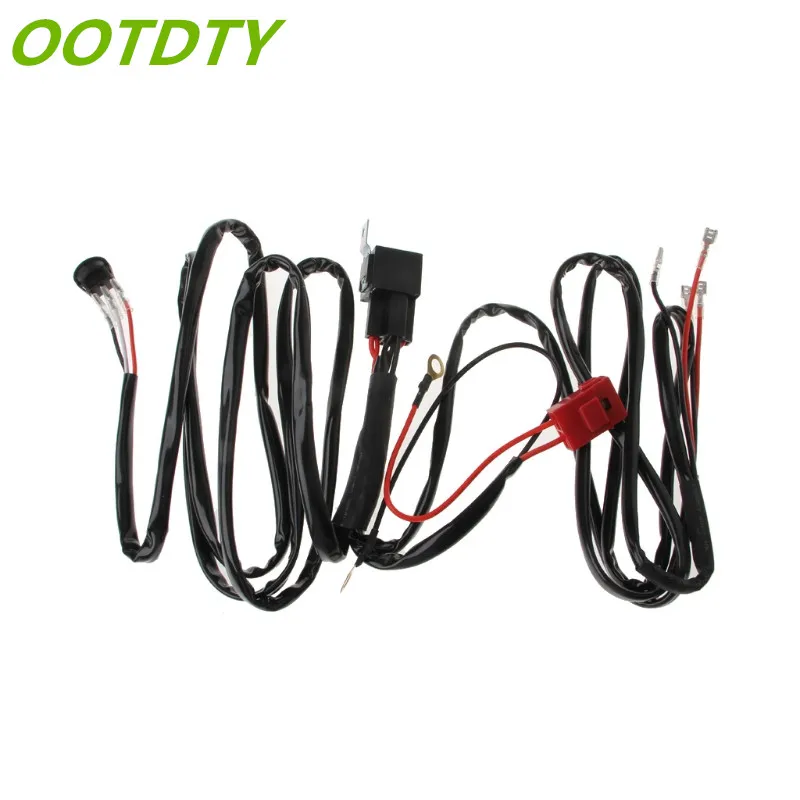 

OOTDTY LED Light Bar Wiring Harness For Boat SUV Off Road ATV 40 Amp Relay Switch Kit