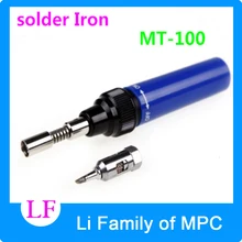 Штепсельная вилка ЕС MT-100 Регулируемая постоянная температура внутренний нагрев беспроводные 10 шт./лот бутановый Газовый паяльник советы