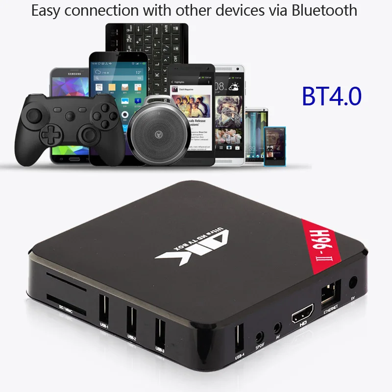 H96 II 4K Amlogic S905X четырехъядерный Android 7 1 ТВ приставка 2 Гб 16 4G/5 0 ГГц Wifi HD Смарт IPTV