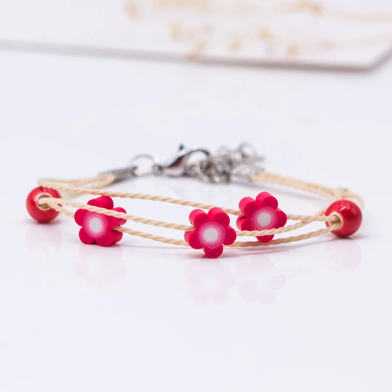 

Flower Women's Ceramic hand made DIY Bracelets Artware Retro bracelet for woman girl gift Fashion Jewelery wholesale #5251