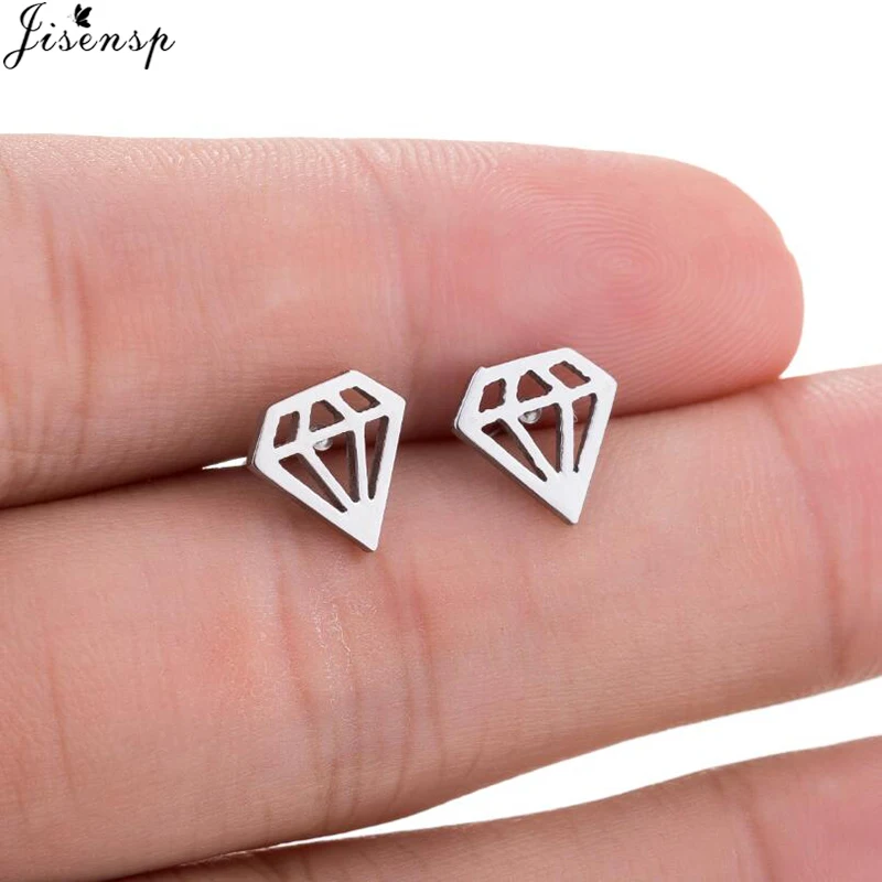 

Jisensp Simple Fashion Triangle Stud Earring Vintage Geometric Earrings Jewelry for Women Party Gift pendientes mujer moda 2019