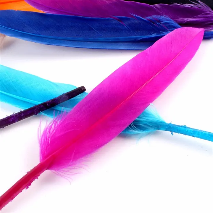 3 10PcsLot Natural Goose Feather DIY Clothing Decoration Mulit-Color Plumage for Craft Sewing Costume