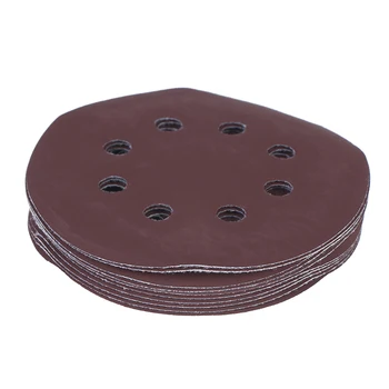 

10pcs Hook Loop Sanding Paper 8 Hole Sand Pads For Polish Machine 40grit-2000grit 125mm 5"