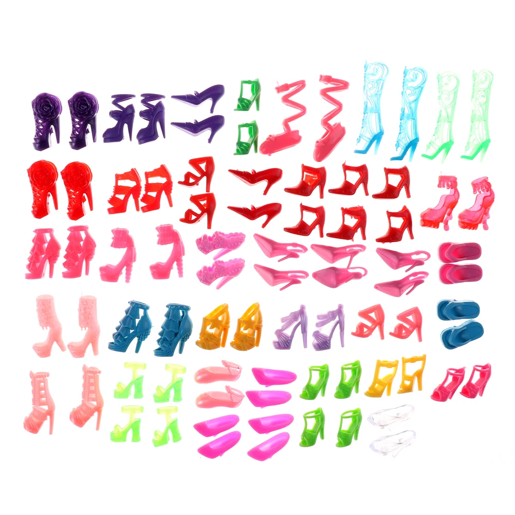 

40 Pairs Fashion Doll Shoes Heels Sandals for Outfit Dress Best Gift for Little Girl Dollhouse Accessories