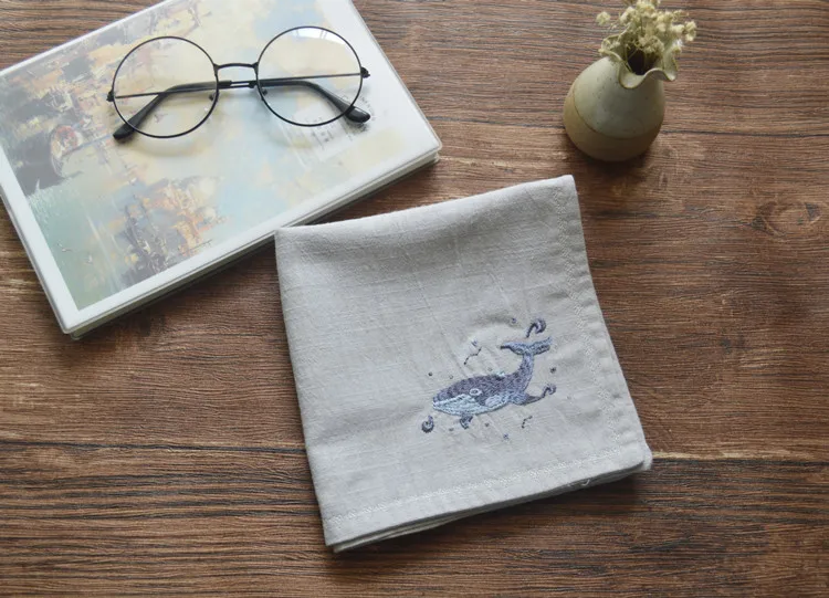 The ocean Embroidery flower pretty woman handkerchief embroidered restoring ancient ways is The lit