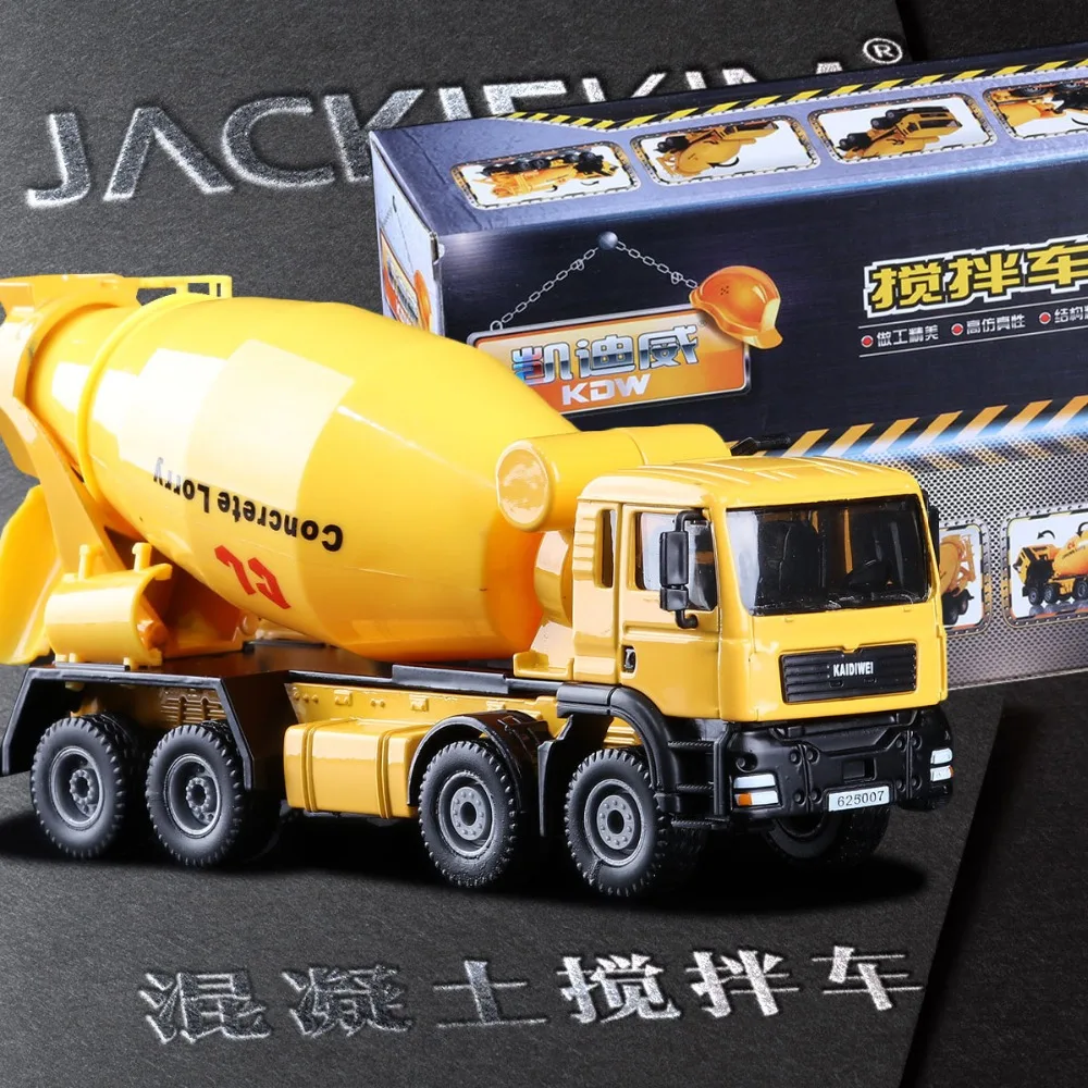 

1:50 Big Truck Cement Moveable Cab Rotate Mixer By Hand Diecast Model Transportation Tools Baby Gifts Toys Free Shipping