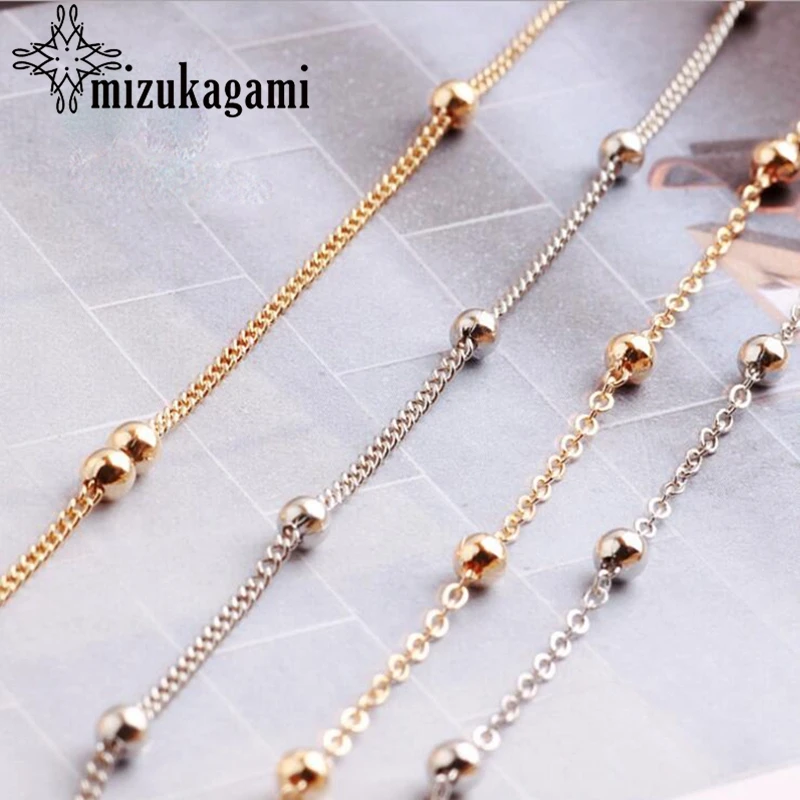 

Alloy Beads Tassel Fine Chain Golden Silver 10 Meter/lot For DIY Fashion Tassel Drop Earrings Jewelry Making Accessories