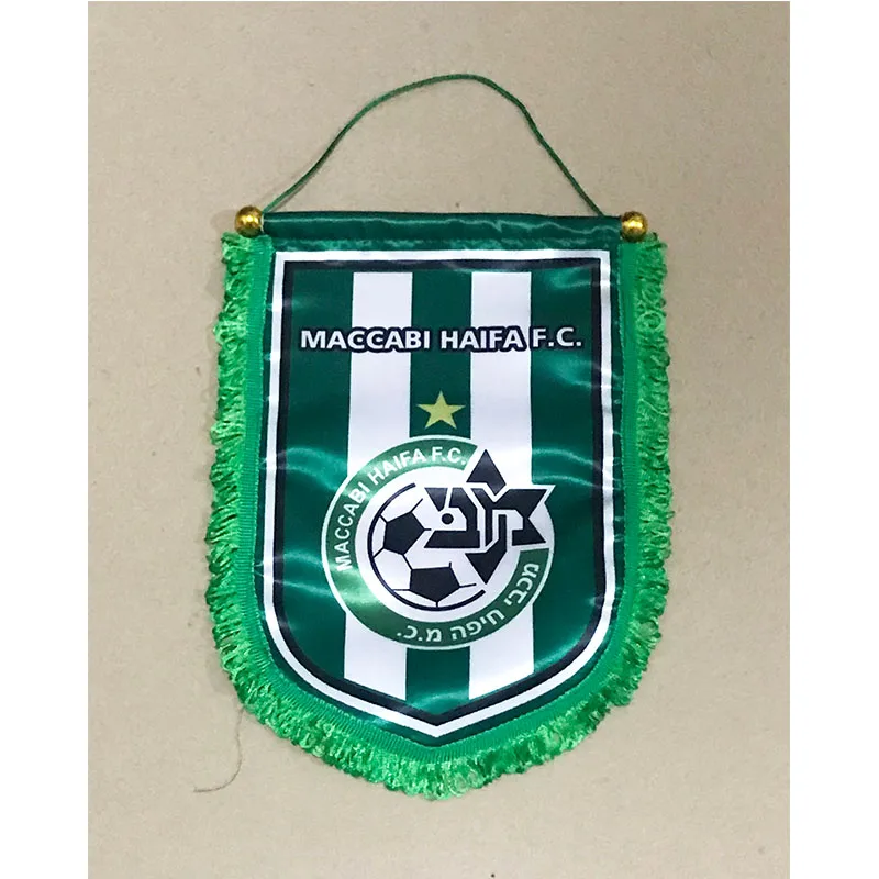

Israel Maccabi Haifa FC 30cm*20cm Size Double Sides Christmas Decorations for Home Hanging Flag Banner Gifts