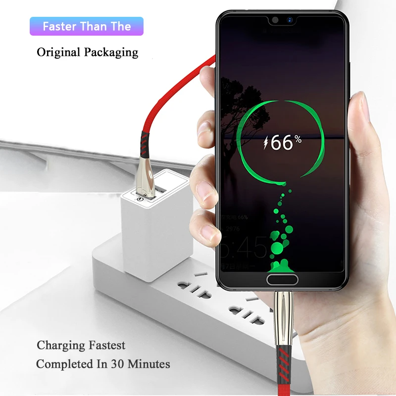 5А usb-кабель для быстрой зарядки кабель для зарядного устройства для iPhone 7 X huawei P30 samsung Android type C зарядный провод для мобильного телефона
