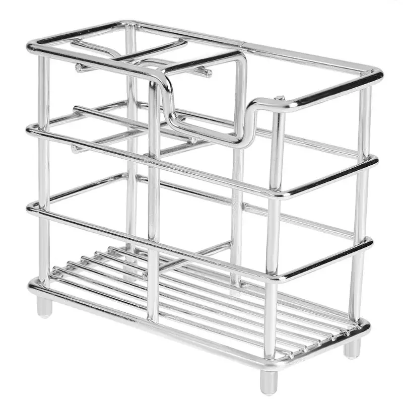 

Stainless Steel Toothbrush Toothpaste Holder Stand for Bathroom UD88