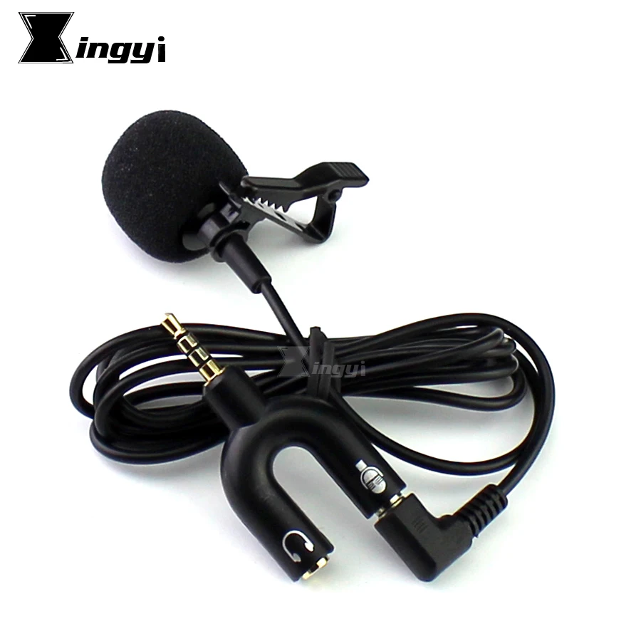 

3.5mm Stereo Clip-on Mobile Cell Phone Smartphone Microphone Lavalier Lapel Cellphone Mic For Recorder SAMSUNG Android iPhone8 7