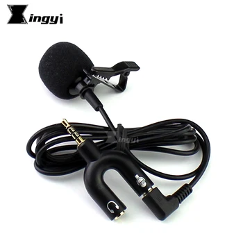 

3.5mm Stereo Clip-on Mobile Cell Phone Smartphone Microphone Lavalier Lapel Cellphone Mic For Recorder SAMSUNG Android iPhone8 7