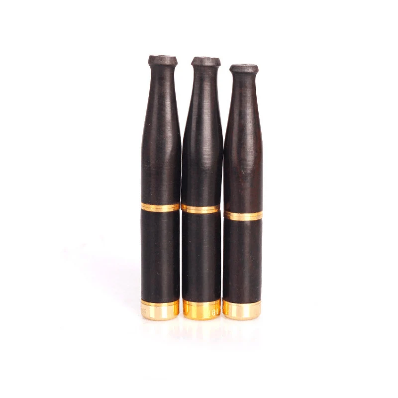 

Cigarette Accessories Ebony Smooth Double Filter Metal Rod Cigarette Holder Gadgets for Men Lighter Cigarette Box Mouthpiece E