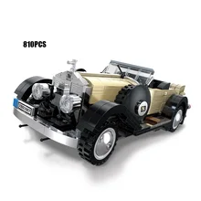Креативные автомобили мечты классические Rolls-Royce благородный винтажный автомобиль MOC строительство boock Модель Кирпичи игрушки для мальчиков подарки коллекция