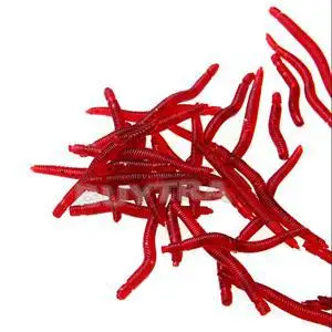 50 pcs 3.5cm 14g Maggot Grub Soft Lure Protein Soft Bait Worm Fishing Lures Fake Earthworm Rainworm Angleworm