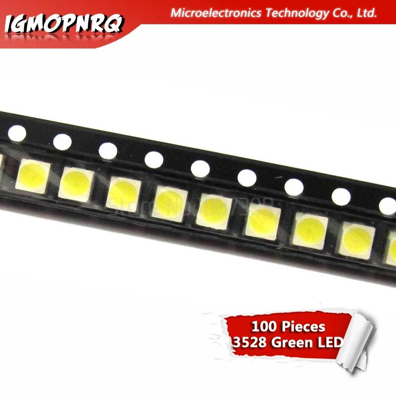 100 шт. зеленый 3528 1210 Светодиодные диоды smd свет|Электротовары| |