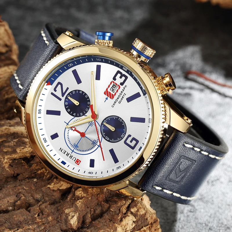 

CURREN Luxury Men Quartz Watches Men's Multifunction Waterproof Watch Man Casual Sport Chronograph Wristwatch Relogio Masculino