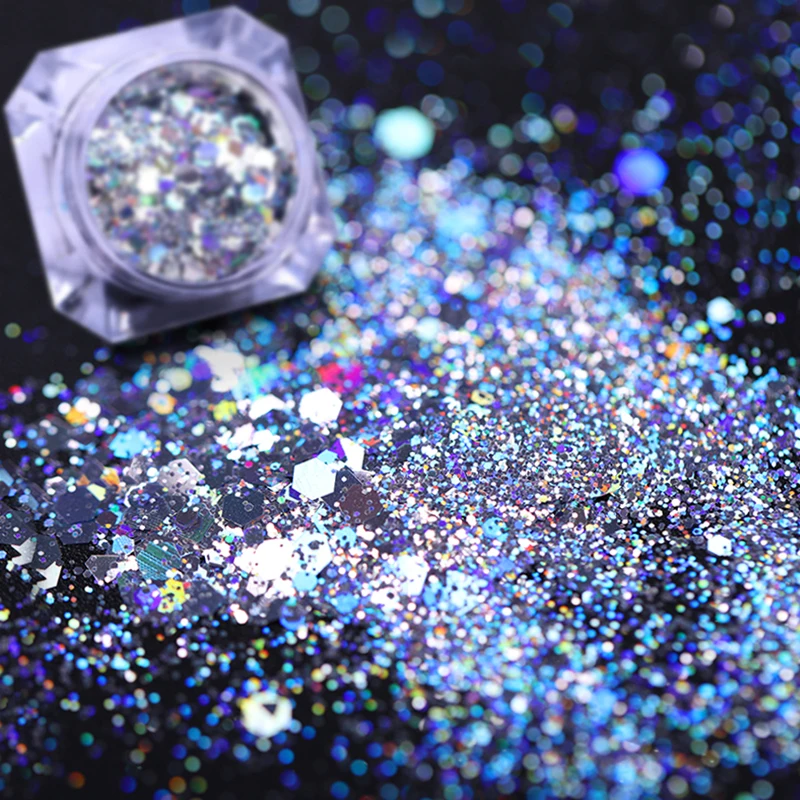 

Holographic Nail Powder Glitter Irregular Sequins Nail Art Decorations Manicure Nail Accessories