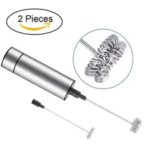 Электрический взбиватель молока взбиватель яиц с пружинной насадкой из нержавеющей стали ручной молочный пенообразователь Миксер для напитков кофе