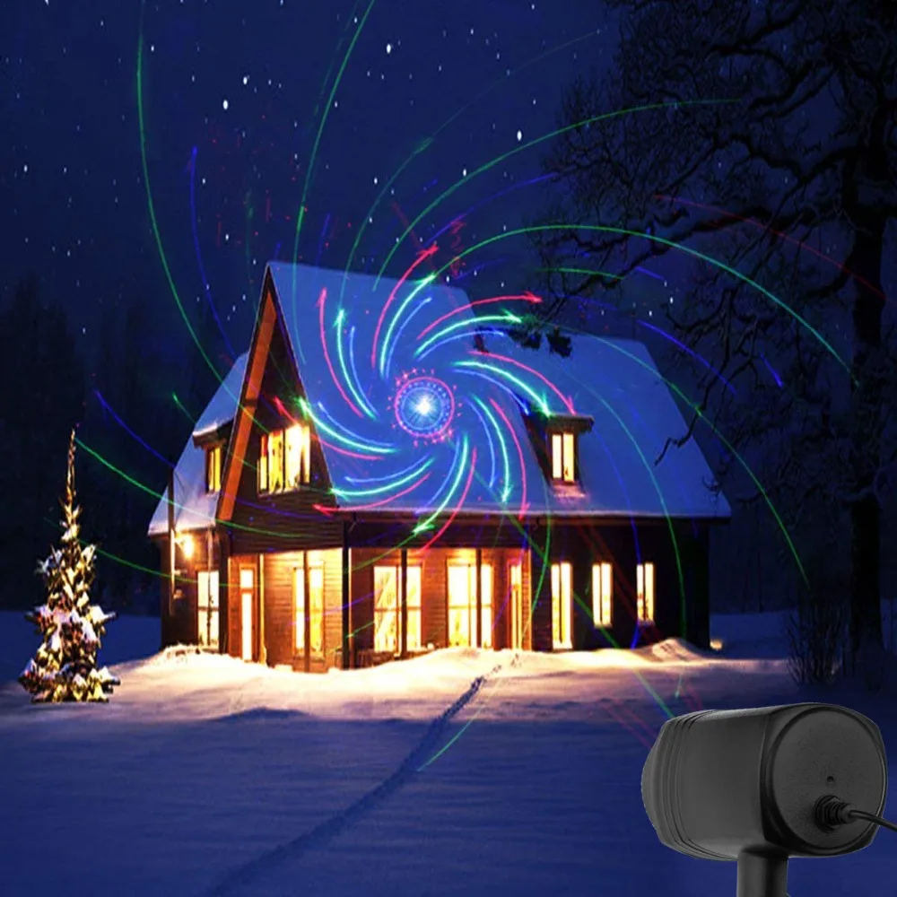 Лазерный проектор для рождественских праздников красный зеленый синий RGB 20