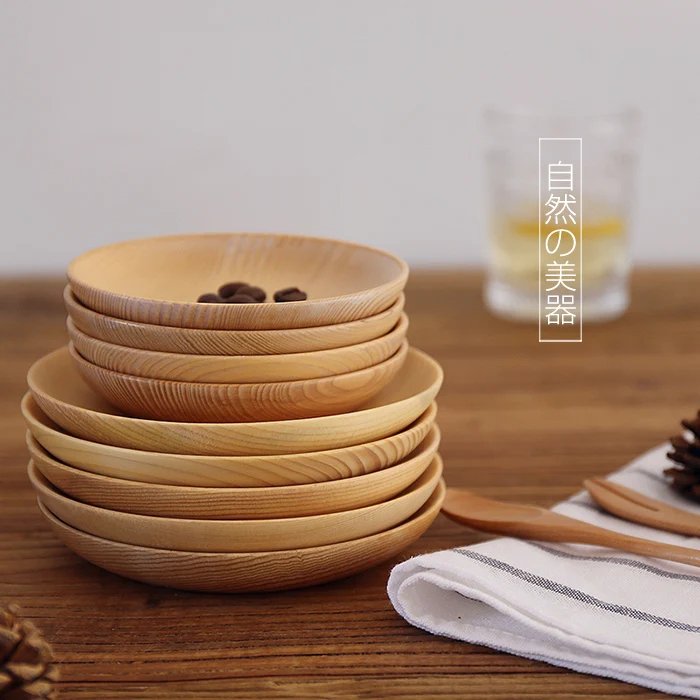 Деревянные тарелки Zakka в японском стиле креативная декоративная тарелка для