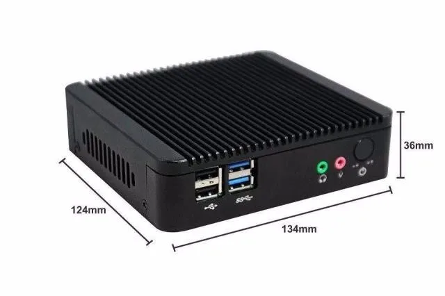 2016 Новинка J1900 Barebone PC безвентиляторные с 1 HDMI USB3.0 для 2 порт LAN (локальной сети) поддержка Win 7/Win 8 /Linux