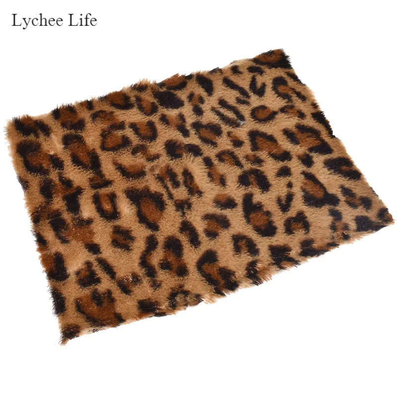 

Lychee Life Leopard Immitation Fur A4 Fabric For Bags Decoration Craft DIY Patchwork Garment Sewing Accessories