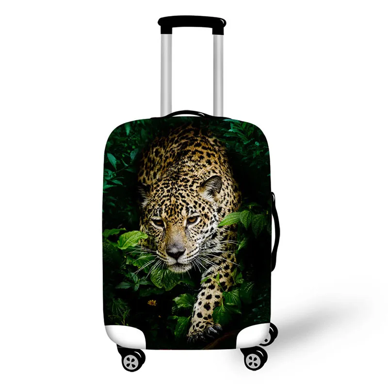 Forest Animal Leopard Print Travel Accessories Suitcase Protective Covers 18-32 Inch Elastic Luggage Dust Cover Case Stretchable