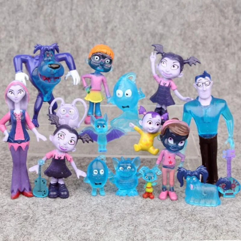 

17pcs/set Anime figure Vampirina Dolls Figure Toys nendoroid The Vamp Batwoman Girl PVC Models Anime Toys For Children