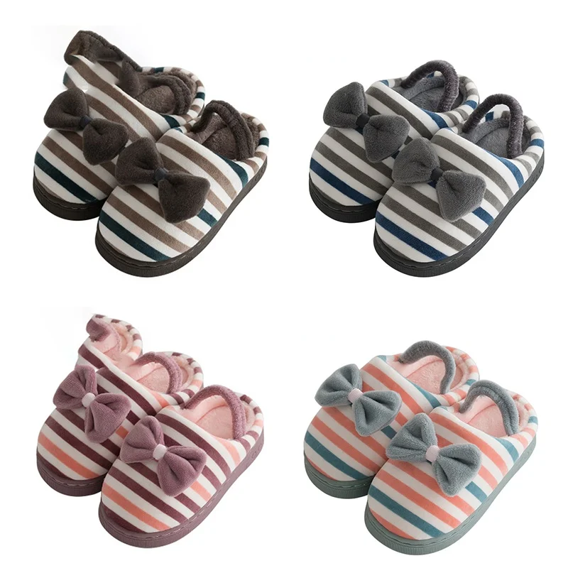 

Winter Warm Children's Boys Household Cute Slippers Cotton Children's Plus Girls Indoor Shoes Velvet Straps Two NE Baby