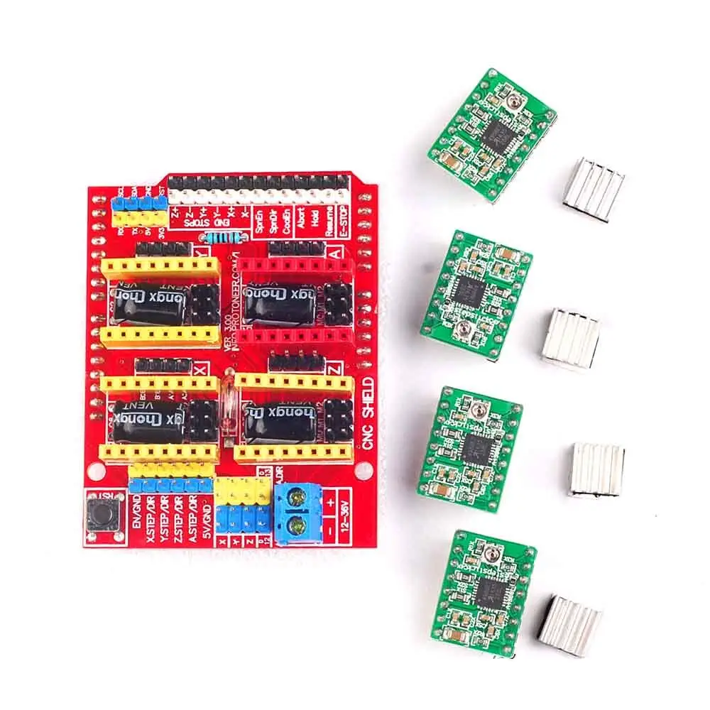 

CNC Shield V3 Engraving Machine / 3D Printer / + 4pcs A4988 Driver Expansion Board 3D Printer