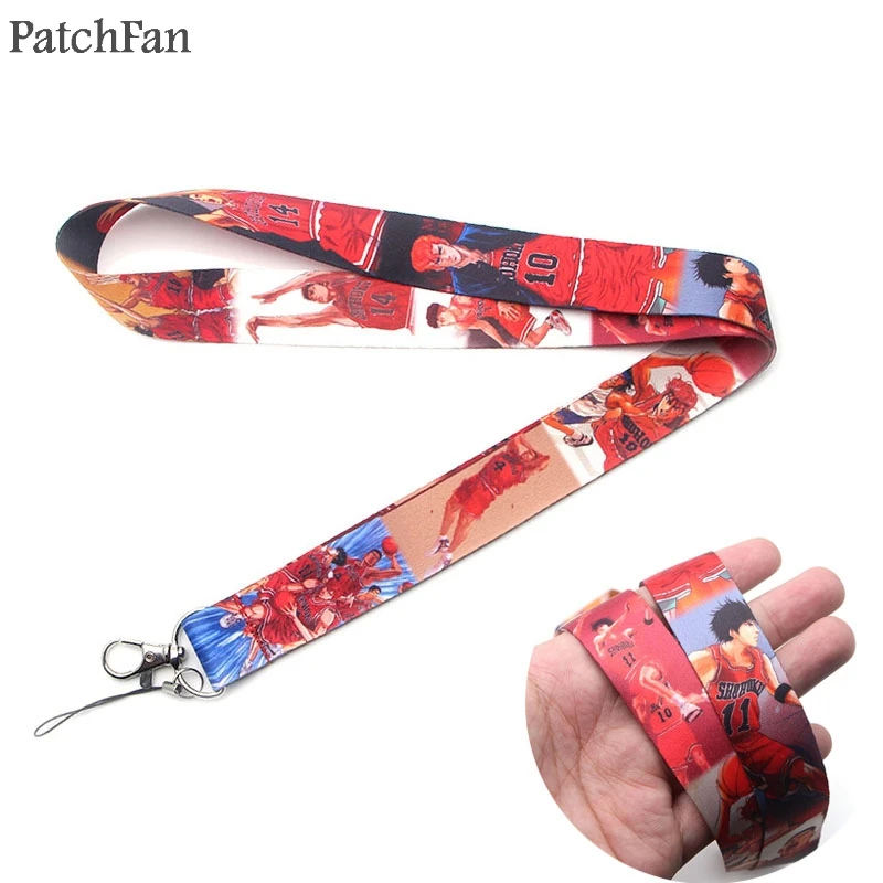 

Patchfan SLAM DUNK keychain lanyard webbing ribbon neck strap fabric para id badge phone holders necklace accessories A1271