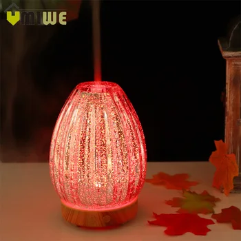 

3D Glass Aromatherapy Essential Oil Diffuser Super Quiet Ultrasonic Automatically Shut-Off Humidifier for Bedroom, Home, Office