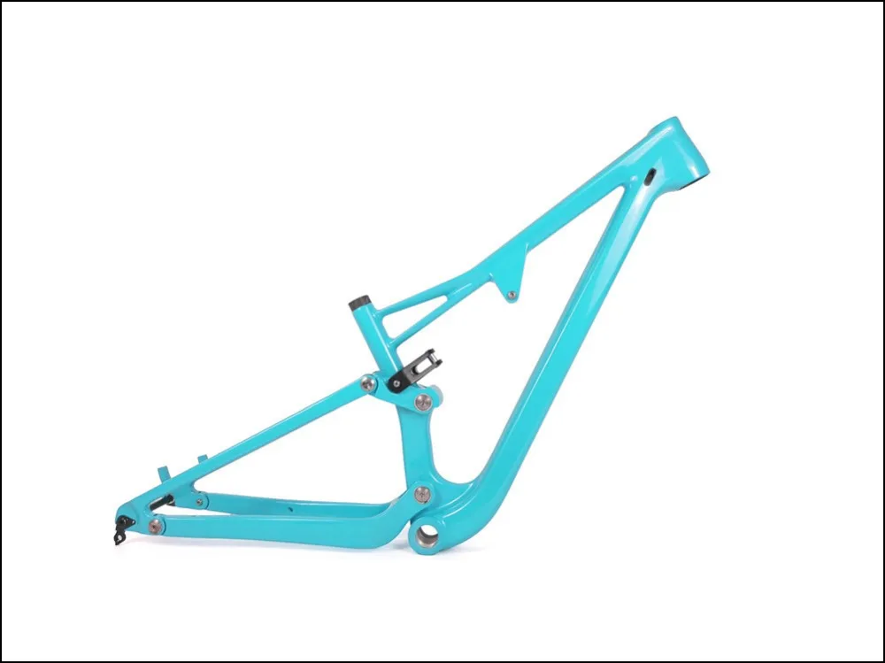 Excellent Spcycle 29er Full Suspension Bicycle Frame T1000 Full Carbon MTB Mountain Bike Suspension Frame 142*12 Thru Axle 165*38mm Travel 3