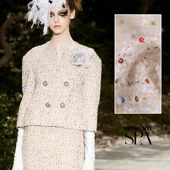 

Tweed Fabric Paillette Decoration Width150cm -645GSM