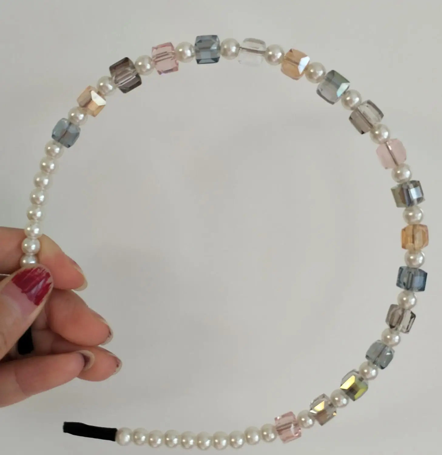 WHITNEY WANG корейский стиль ободок для волос для женщин ручной работы жемчуг Кристалл головная повязка для женщин s девушки головной убор, резинка для волос обруч для волос