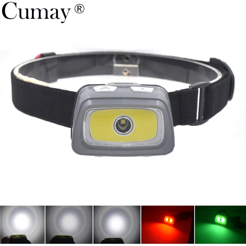 Mini Headlamp 3000 Lumens R5 LED Waterproof AAA Headlight Red Green White Head Lamp Light