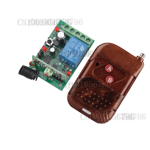 

DC24V 1CH 10A AB Button Remote Control Lighting Switch System Latched Adjust with LED Indicator