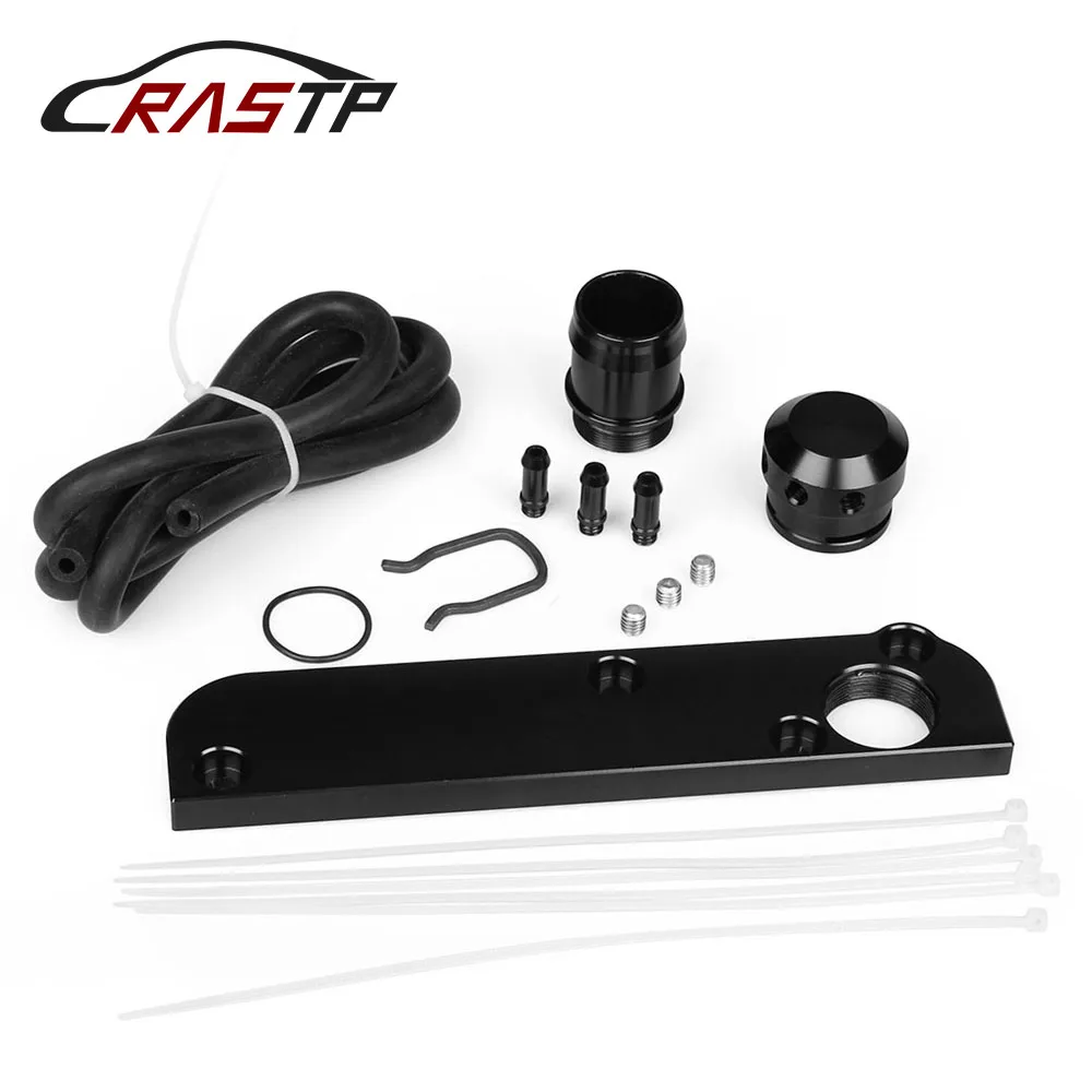 

RASTP-PCV Delete Solution Kit w/ Boost Cap Fit for Audi 2.0T FSI Engines Fuel Supply Accessories Black Boost Cap Kit RS-TC012