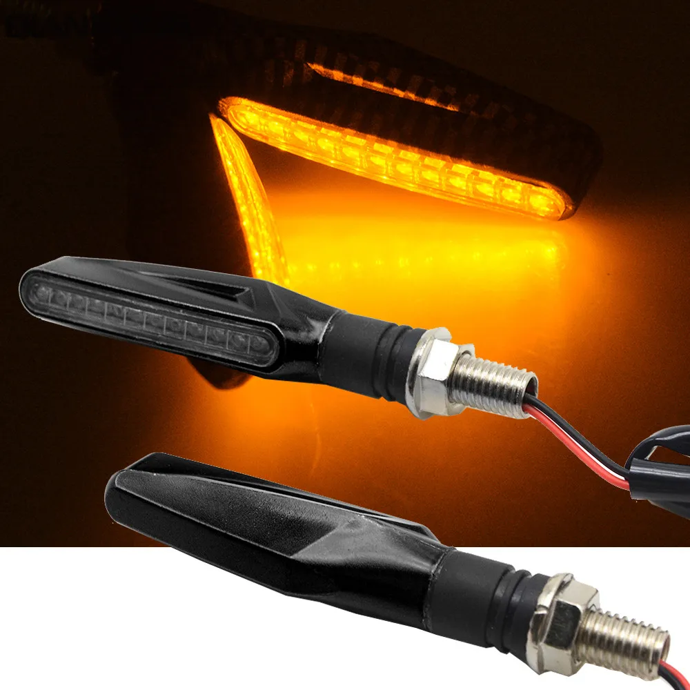 

Universal 12V Motorcycle LED Turn Signal Indicator Blinker Light Amber For Suzuki GS500E GSX1250 F/SA/ABS for KTM 200 Duke RC200