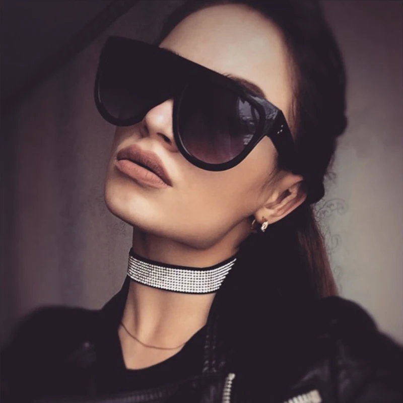 WISH CLUB модные брендовые дизайнерские солнцезащитные очки для женщин негабаритные