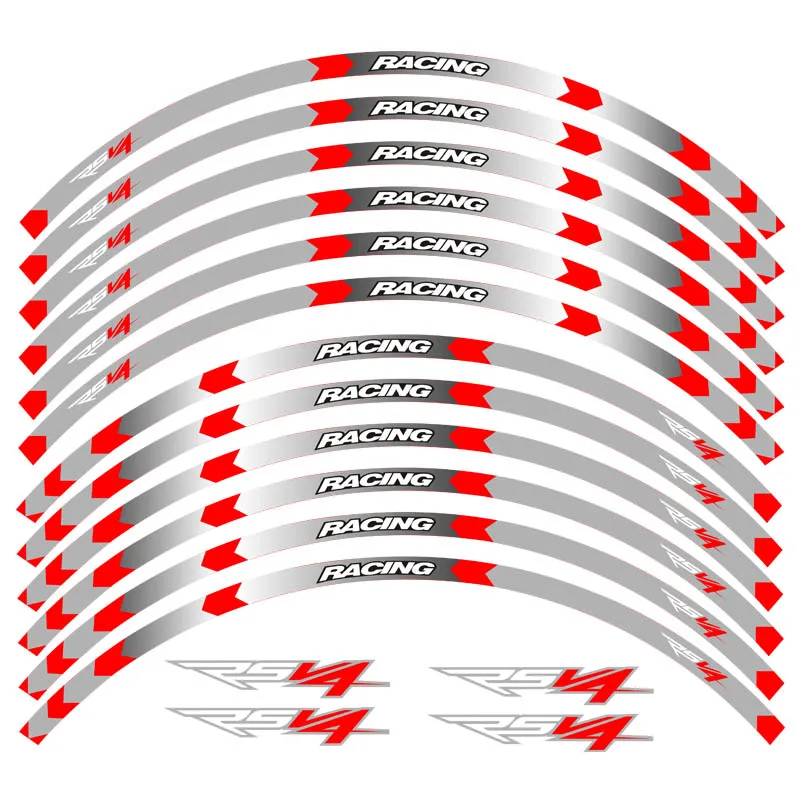 Новинка, высокое качество, 12 шт., подходят для мотоцикла, колеса, наклейка, полоса, светоотражающий обод для Aprilia RSV4 R/RR RSV4 RF RSV4 RFW MISANO RSV4