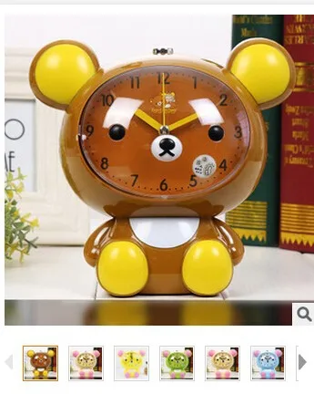 

1 piece Kawaii San-X Rilakkuma lazy Bear Desk Alarm Clock Table big head Size 6 colors in colorful box