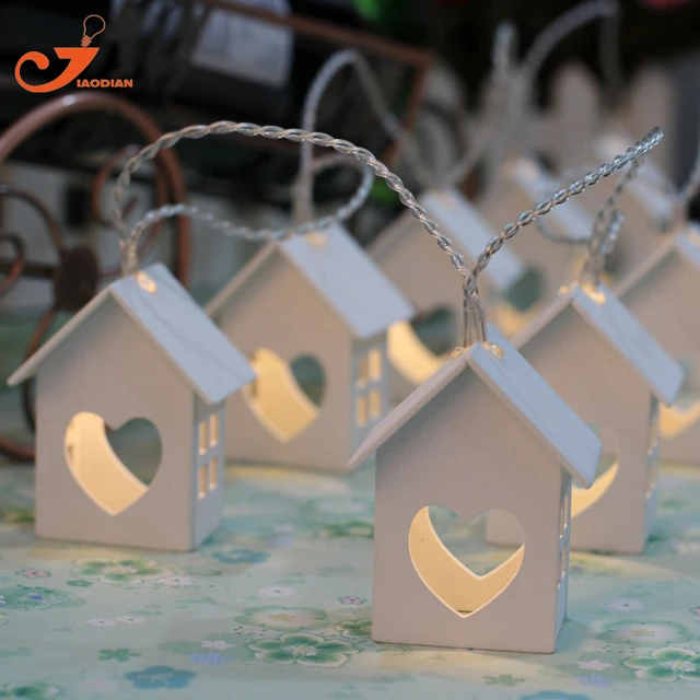 Decorative String Lights For Bedroom Beauteous Wooden House Lights Wood Loving Heart Decoration 60LED String Light Decorative String Lights For Bedroom Beauteous Wooden House Lights Wood Loving Heart Decoration 60LED String Light