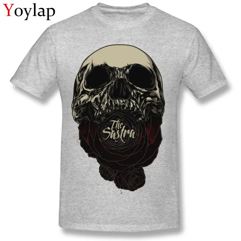 Graphic Printed Summer Autumn Family Short Sleeve T Shirts Cotton Fabric Round Collar Mens Tops T Shirt Normal Tee Shirt gray