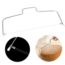 OOTDTY, регулируемая двойная проволока из нержавеющей стали, резак для торта, слайсер для выпечки, инструмент для выравнивания