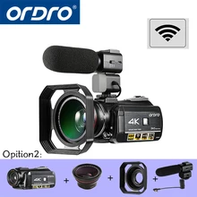 ORDRO HDR-AC3 UHD 4K цифровые видеокамеры FHD 1080P 24MP WiFi 3," сенсорный экран 30x зум Мини видеокамеры DV Cam цифровые камеры