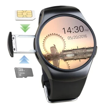 

KW18 smart watch plug SIM card call round dial Bluetooth wear heart rate blood pressure monitoring sports gift bracelet