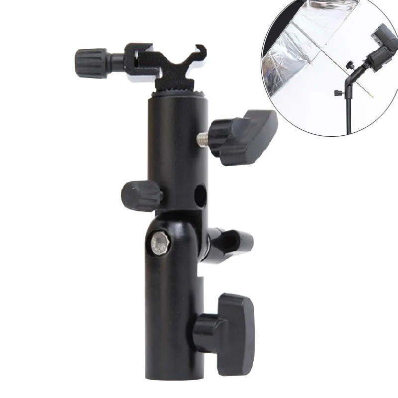 Falconeyes Photo Umbrella Speedlite Flash Holder Cold Shoe Bracket w/ umbrella Hole + Screw Adapter L Type