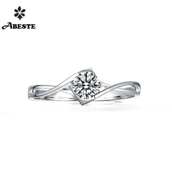

ANI 18K White/Yellow/Rose Gold (AU750) Women Engagement Ring 0.1 CT Certified Real Diamond Ring Anniversary Gift Fine Jewelry